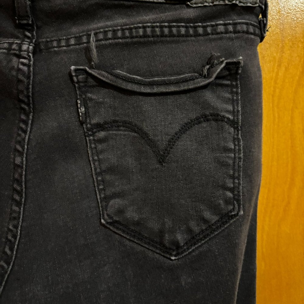 Levi’s 711 Skinny Jeans Black Stretchy 30x30 - Picture 13 of 16
